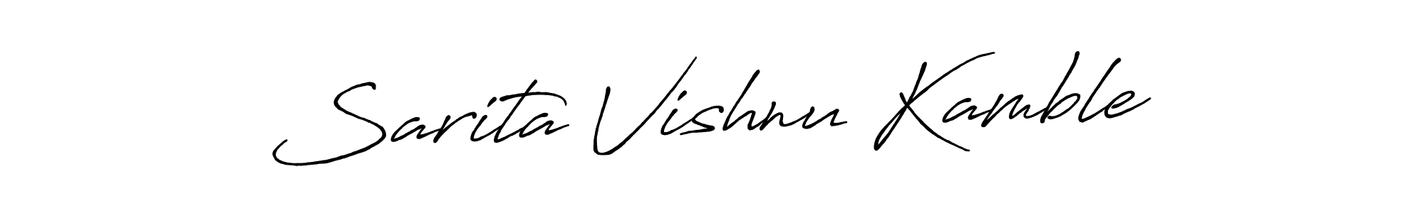 Sarita Vishnu Kamble stylish signature style. Best Handwritten Sign (Antro_Vectra_Bolder) for my name. Handwritten Signature Collection Ideas for my name Sarita Vishnu Kamble. Sarita Vishnu Kamble signature style 7 images and pictures png