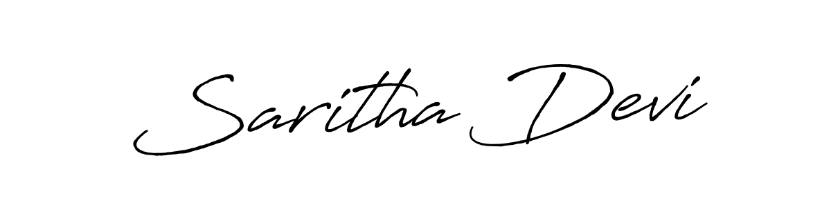 Use a signature maker to create a handwritten signature online. With this signature software, you can design (Antro_Vectra_Bolder) your own signature for name Saritha Devi. Saritha Devi signature style 7 images and pictures png