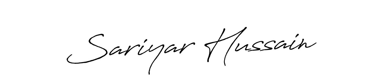 Sariyar Hussain stylish signature style. Best Handwritten Sign (Antro_Vectra_Bolder) for my name. Handwritten Signature Collection Ideas for my name Sariyar Hussain. Sariyar Hussain signature style 7 images and pictures png