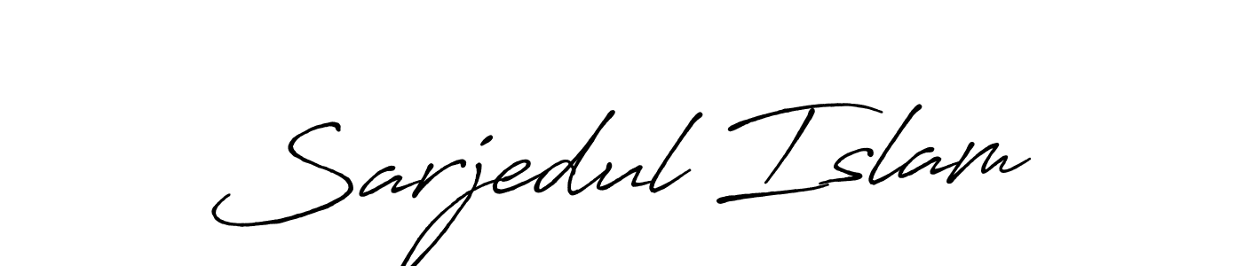 Design your own signature with our free online signature maker. With this signature software, you can create a handwritten (Antro_Vectra_Bolder) signature for name Sarjedul Islam. Sarjedul Islam signature style 7 images and pictures png