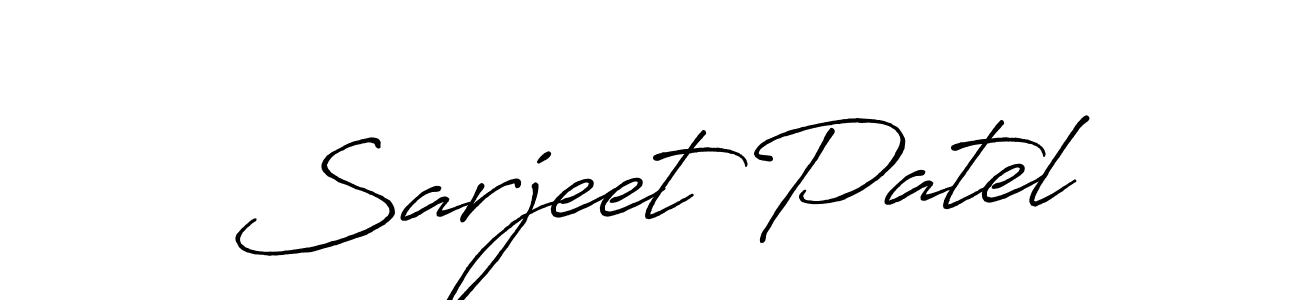 Use a signature maker to create a handwritten signature online. With this signature software, you can design (Antro_Vectra_Bolder) your own signature for name Sarjeet Patel. Sarjeet Patel signature style 7 images and pictures png