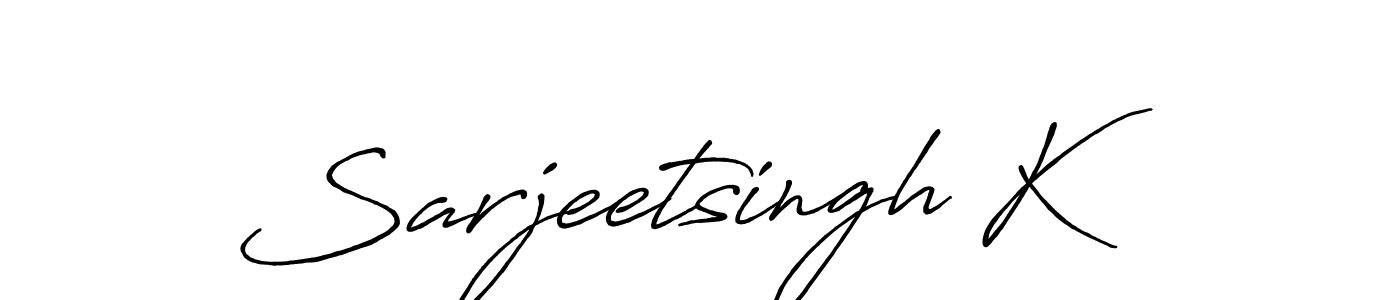 Design your own signature with our free online signature maker. With this signature software, you can create a handwritten (Antro_Vectra_Bolder) signature for name Sarjeetsingh K. Sarjeetsingh K signature style 7 images and pictures png