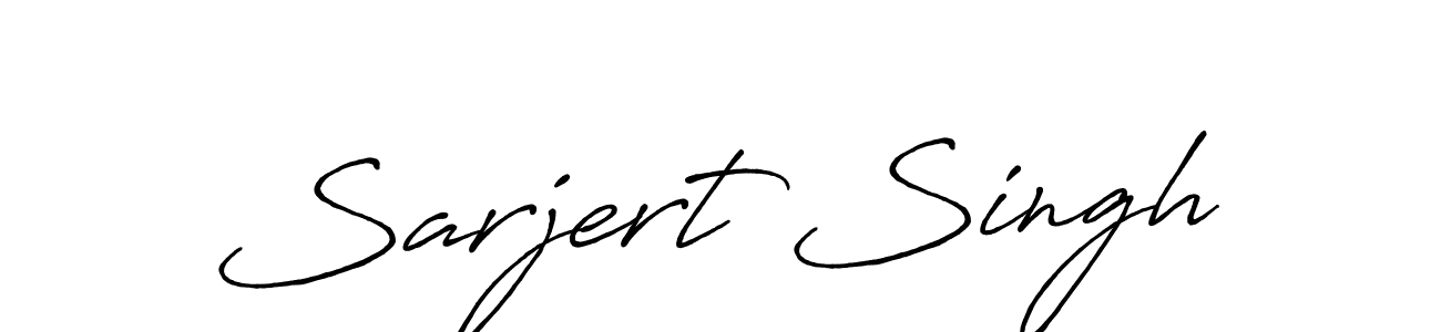 The best way (Antro_Vectra_Bolder) to make a short signature is to pick only two or three words in your name. The name Sarjert Singh include a total of six letters. For converting this name. Sarjert Singh signature style 7 images and pictures png