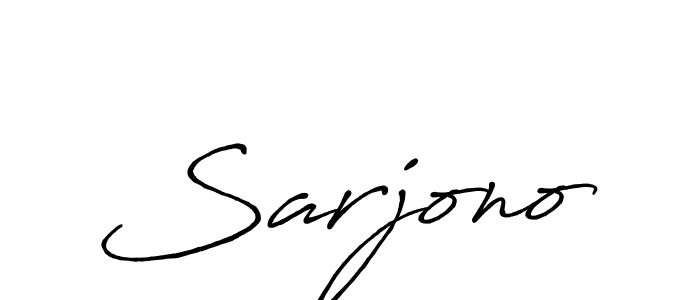 Create a beautiful signature design for name Sarjono. With this signature (Antro_Vectra_Bolder) fonts, you can make a handwritten signature for free. Sarjono signature style 7 images and pictures png