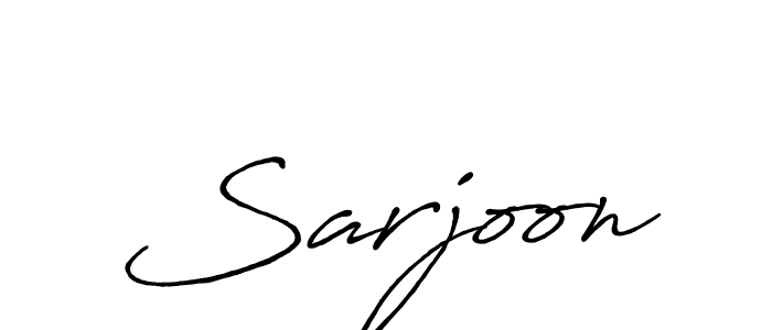 Design your own signature with our free online signature maker. With this signature software, you can create a handwritten (Antro_Vectra_Bolder) signature for name Sarjoon. Sarjoon signature style 7 images and pictures png