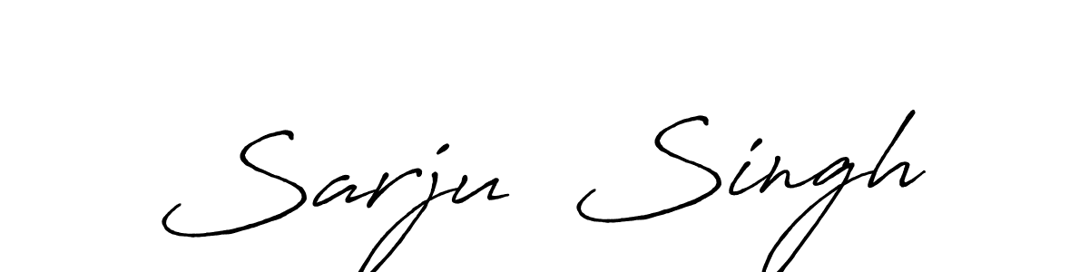 Create a beautiful signature design for name Sarju  Singh. With this signature (Antro_Vectra_Bolder) fonts, you can make a handwritten signature for free. Sarju  Singh signature style 7 images and pictures png