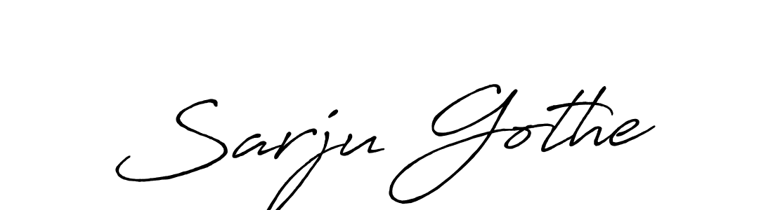 The best way (Antro_Vectra_Bolder) to make a short signature is to pick only two or three words in your name. The name Sarju Gothe include a total of six letters. For converting this name. Sarju Gothe signature style 7 images and pictures png