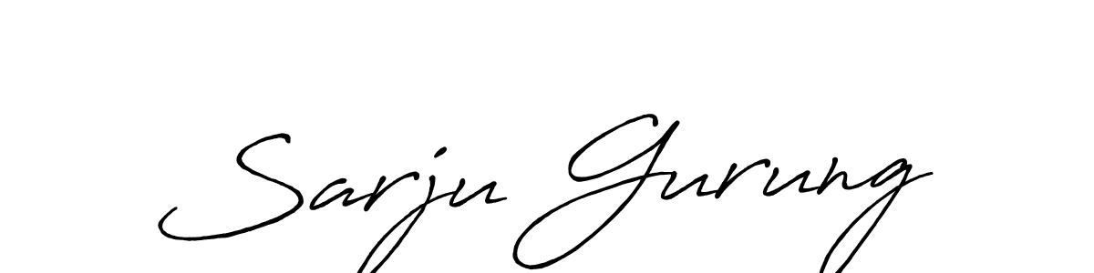 Make a short Sarju Gurung signature style. Manage your documents anywhere anytime using Antro_Vectra_Bolder. Create and add eSignatures, submit forms, share and send files easily. Sarju Gurung signature style 7 images and pictures png