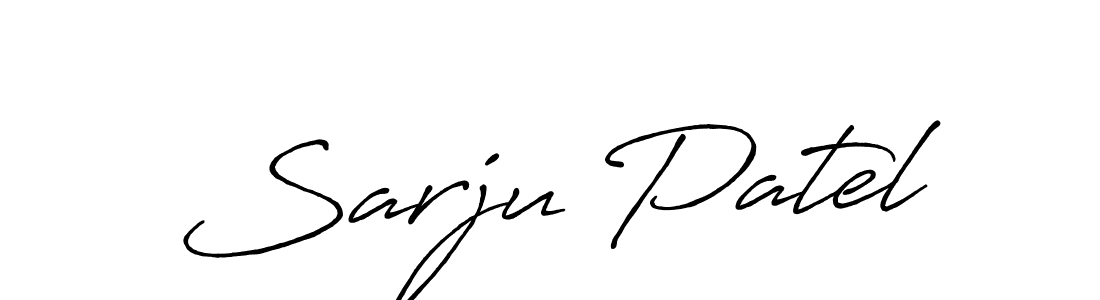 Also You can easily find your signature by using the search form. We will create Sarju Patel name handwritten signature images for you free of cost using Antro_Vectra_Bolder sign style. Sarju Patel signature style 7 images and pictures png