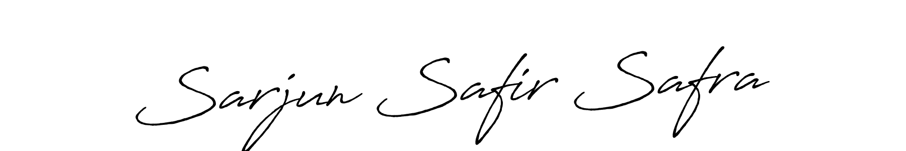 The best way (Antro_Vectra_Bolder) to make a short signature is to pick only two or three words in your name. The name Sarjun Safir Safra include a total of six letters. For converting this name. Sarjun Safir Safra signature style 7 images and pictures png