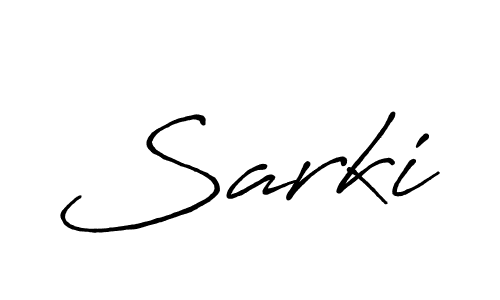 Use a signature maker to create a handwritten signature online. With this signature software, you can design (Antro_Vectra_Bolder) your own signature for name Sarki. Sarki signature style 7 images and pictures png