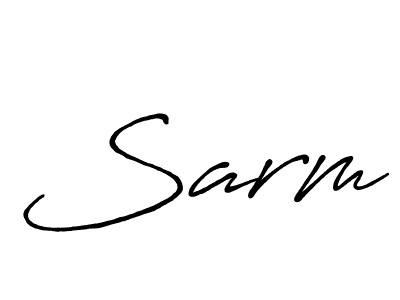 Make a beautiful signature design for name Sarm. With this signature (Antro_Vectra_Bolder) style, you can create a handwritten signature for free. Sarm signature style 7 images and pictures png