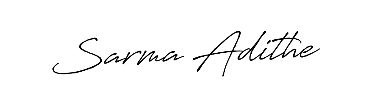 Create a beautiful signature design for name Sarma Adithe. With this signature (Antro_Vectra_Bolder) fonts, you can make a handwritten signature for free. Sarma Adithe signature style 7 images and pictures png