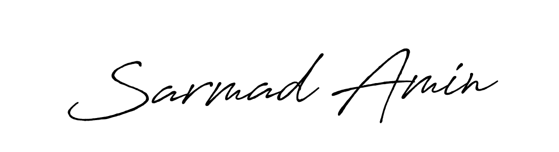The best way (Antro_Vectra_Bolder) to make a short signature is to pick only two or three words in your name. The name Sarmad Amin include a total of six letters. For converting this name. Sarmad Amin signature style 7 images and pictures png