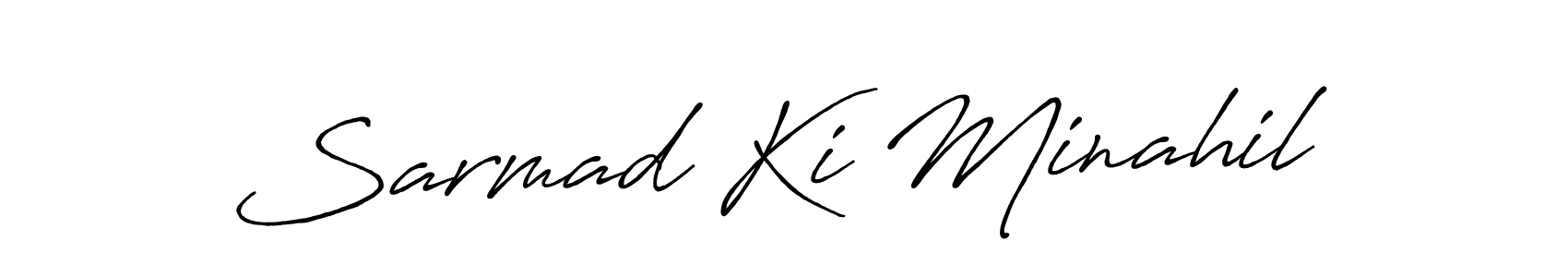 How to make Sarmad Ki Minahil signature? Antro_Vectra_Bolder is a professional autograph style. Create handwritten signature for Sarmad Ki Minahil name. Sarmad Ki Minahil signature style 7 images and pictures png