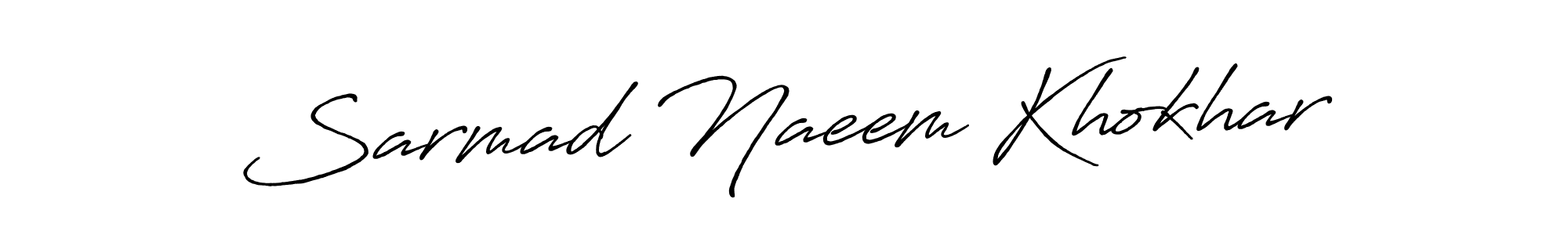 Make a beautiful signature design for name Sarmad Naeem Khokhar. Use this online signature maker to create a handwritten signature for free. Sarmad Naeem Khokhar signature style 7 images and pictures png
