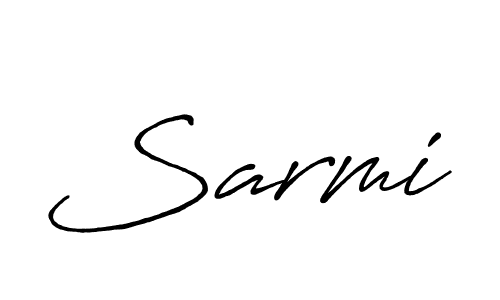 Also we have Sarmi name is the best signature style. Create professional handwritten signature collection using Antro_Vectra_Bolder autograph style. Sarmi signature style 7 images and pictures png