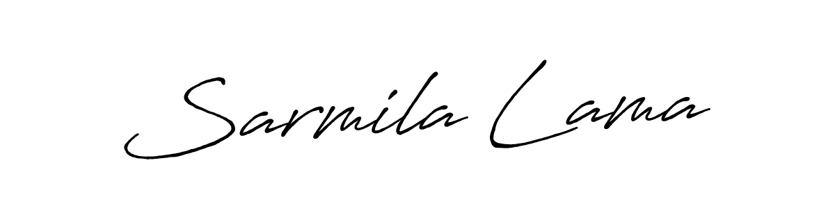 Use a signature maker to create a handwritten signature online. With this signature software, you can design (Antro_Vectra_Bolder) your own signature for name Sarmila Lama. Sarmila Lama signature style 7 images and pictures png