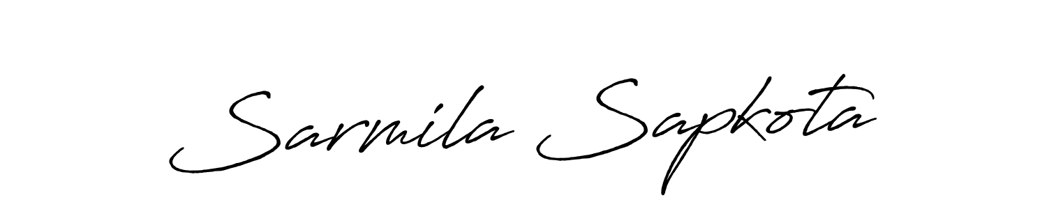 Use a signature maker to create a handwritten signature online. With this signature software, you can design (Antro_Vectra_Bolder) your own signature for name Sarmila Sapkota. Sarmila Sapkota signature style 7 images and pictures png