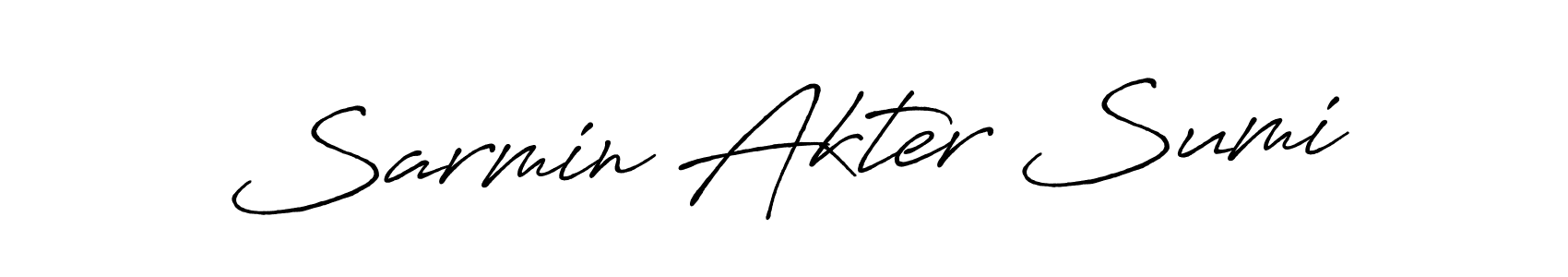 How to make Sarmin Akter Sumi name signature. Use Antro_Vectra_Bolder style for creating short signs online. This is the latest handwritten sign. Sarmin Akter Sumi signature style 7 images and pictures png