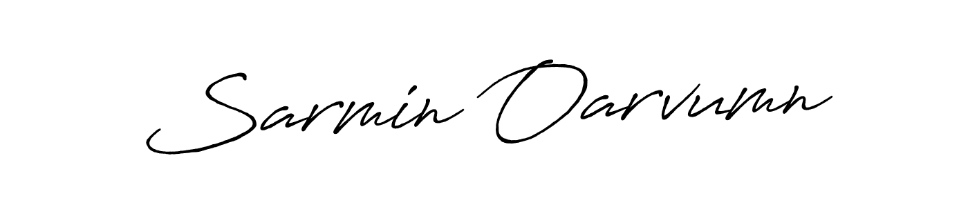 How to make Sarmin Oarvumn name signature. Use Antro_Vectra_Bolder style for creating short signs online. This is the latest handwritten sign. Sarmin Oarvumn signature style 7 images and pictures png