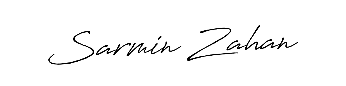 Make a beautiful signature design for name Sarmin Zahan. Use this online signature maker to create a handwritten signature for free. Sarmin Zahan signature style 7 images and pictures png