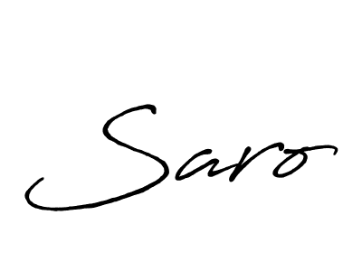 Make a beautiful signature design for name Saro. With this signature (Antro_Vectra_Bolder) style, you can create a handwritten signature for free. Saro signature style 7 images and pictures png