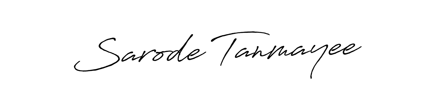 Make a beautiful signature design for name Sarode Tanmayee. With this signature (Antro_Vectra_Bolder) style, you can create a handwritten signature for free. Sarode Tanmayee signature style 7 images and pictures png
