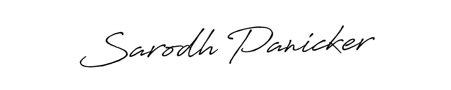 Sarodh Panicker stylish signature style. Best Handwritten Sign (Antro_Vectra_Bolder) for my name. Handwritten Signature Collection Ideas for my name Sarodh Panicker. Sarodh Panicker signature style 7 images and pictures png