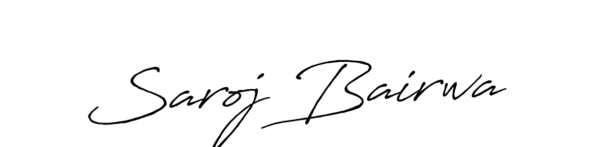 Make a short Saroj Bairwa signature style. Manage your documents anywhere anytime using Antro_Vectra_Bolder. Create and add eSignatures, submit forms, share and send files easily. Saroj Bairwa signature style 7 images and pictures png