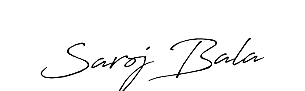 How to make Saroj Bala name signature. Use Antro_Vectra_Bolder style for creating short signs online. This is the latest handwritten sign. Saroj Bala signature style 7 images and pictures png