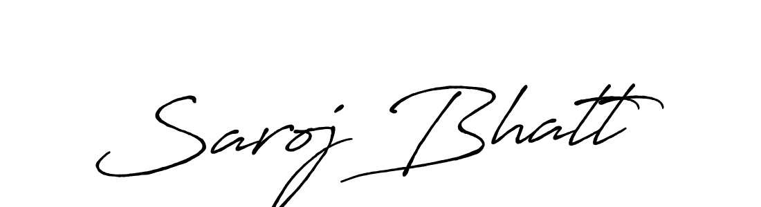 Design your own signature with our free online signature maker. With this signature software, you can create a handwritten (Antro_Vectra_Bolder) signature for name Saroj Bhatt. Saroj Bhatt signature style 7 images and pictures png