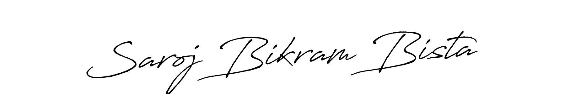 You should practise on your own different ways (Antro_Vectra_Bolder) to write your name (Saroj Bikram Bista) in signature. don't let someone else do it for you. Saroj Bikram Bista signature style 7 images and pictures png