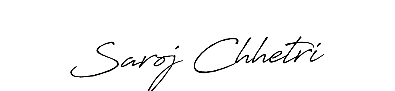 Saroj Chhetri stylish signature style. Best Handwritten Sign (Antro_Vectra_Bolder) for my name. Handwritten Signature Collection Ideas for my name Saroj Chhetri. Saroj Chhetri signature style 7 images and pictures png