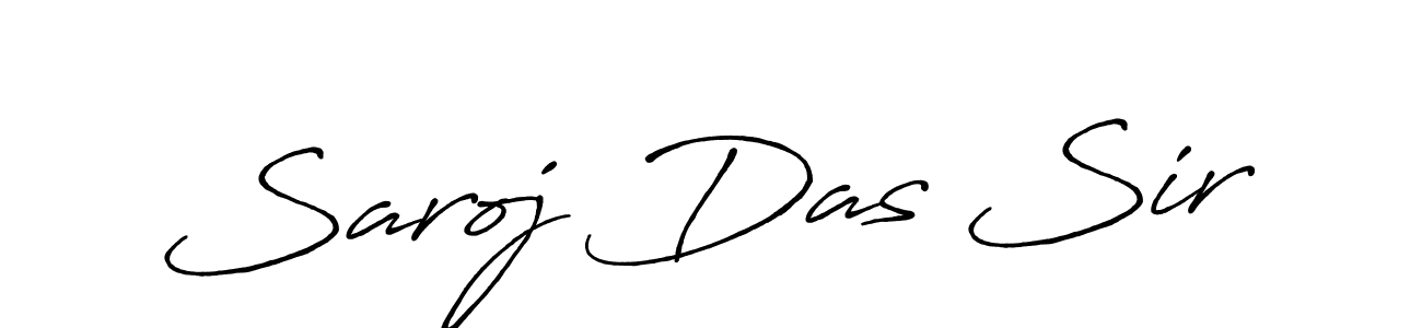 How to make Saroj Das Sir name signature. Use Antro_Vectra_Bolder style for creating short signs online. This is the latest handwritten sign. Saroj Das Sir signature style 7 images and pictures png
