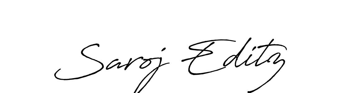 Design your own signature with our free online signature maker. With this signature software, you can create a handwritten (Antro_Vectra_Bolder) signature for name Saroj Editz. Saroj Editz signature style 7 images and pictures png