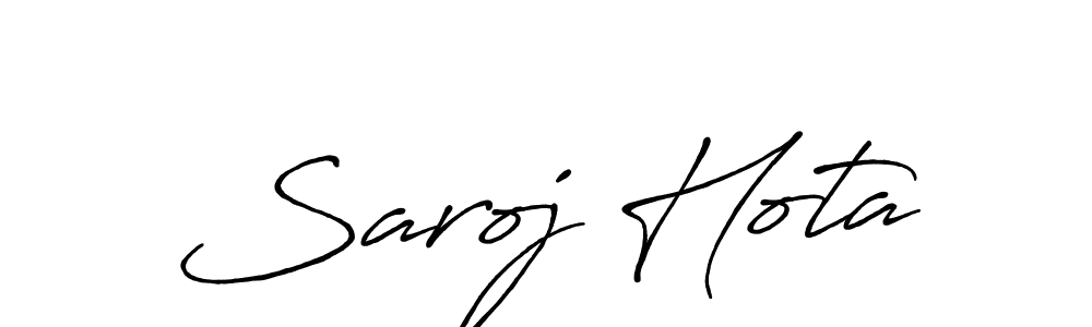 Saroj Hota stylish signature style. Best Handwritten Sign (Antro_Vectra_Bolder) for my name. Handwritten Signature Collection Ideas for my name Saroj Hota. Saroj Hota signature style 7 images and pictures png