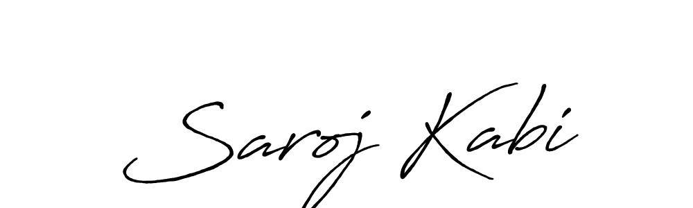 Make a beautiful signature design for name Saroj Kabi. With this signature (Antro_Vectra_Bolder) style, you can create a handwritten signature for free. Saroj Kabi signature style 7 images and pictures png