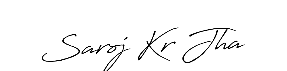 The best way (Antro_Vectra_Bolder) to make a short signature is to pick only two or three words in your name. The name Saroj Kr Jha include a total of six letters. For converting this name. Saroj Kr Jha signature style 7 images and pictures png