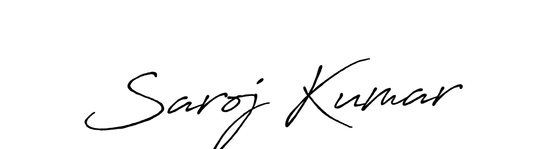 How to make Saroj Kumar signature? Antro_Vectra_Bolder is a professional autograph style. Create handwritten signature for Saroj Kumar name. Saroj Kumar signature style 7 images and pictures png