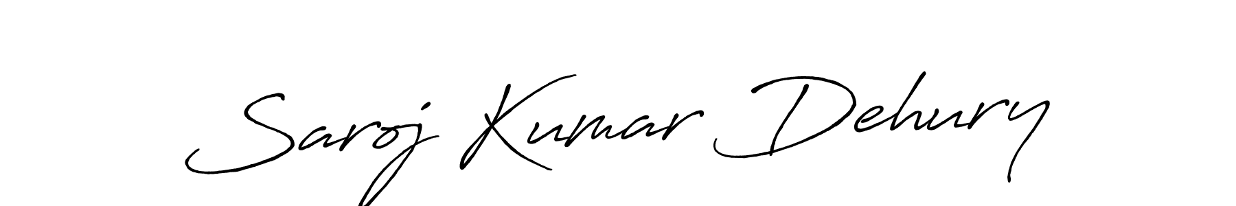 How to make Saroj Kumar Dehury name signature. Use Antro_Vectra_Bolder style for creating short signs online. This is the latest handwritten sign. Saroj Kumar Dehury signature style 7 images and pictures png