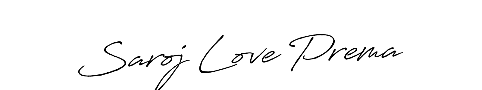 Design your own signature with our free online signature maker. With this signature software, you can create a handwritten (Antro_Vectra_Bolder) signature for name Saroj Love Prema. Saroj Love Prema signature style 7 images and pictures png