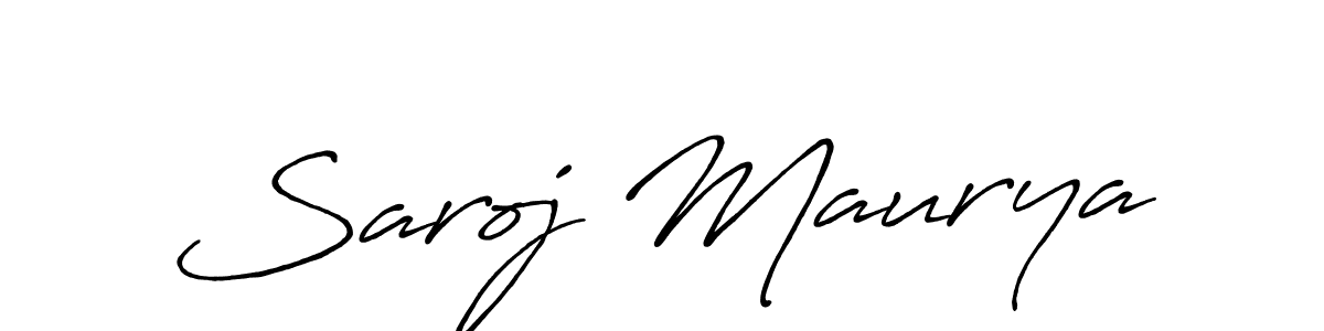 Make a beautiful signature design for name Saroj Maurya. Use this online signature maker to create a handwritten signature for free. Saroj Maurya signature style 7 images and pictures png