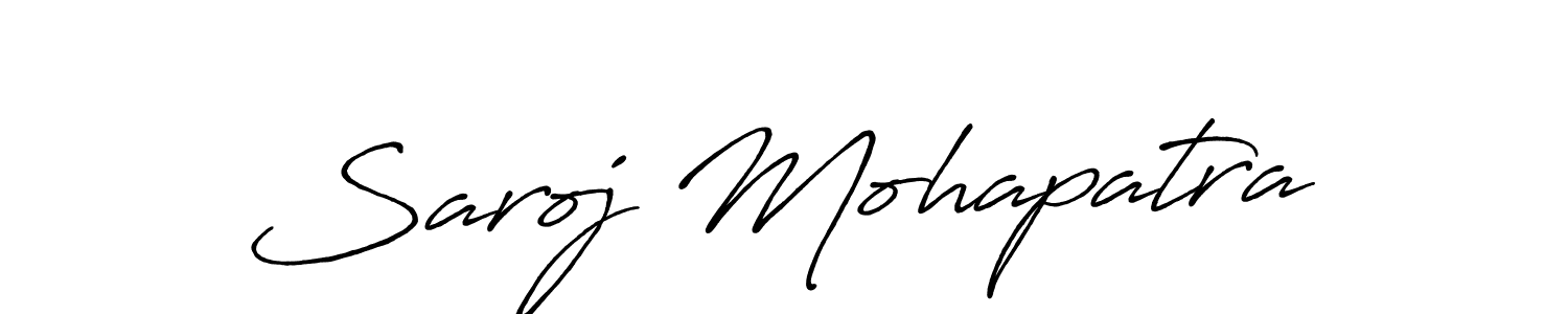 Make a beautiful signature design for name Saroj Mohapatra. With this signature (Antro_Vectra_Bolder) style, you can create a handwritten signature for free. Saroj Mohapatra signature style 7 images and pictures png