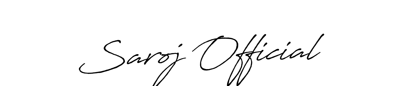 Also we have Saroj Official name is the best signature style. Create professional handwritten signature collection using Antro_Vectra_Bolder autograph style. Saroj Official signature style 7 images and pictures png