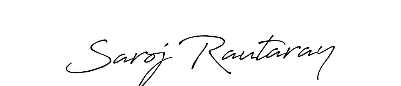 Make a beautiful signature design for name Saroj Rautaray. With this signature (Antro_Vectra_Bolder) style, you can create a handwritten signature for free. Saroj Rautaray signature style 7 images and pictures png