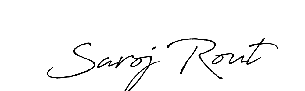 How to make Saroj Rout signature? Antro_Vectra_Bolder is a professional autograph style. Create handwritten signature for Saroj Rout name. Saroj Rout signature style 7 images and pictures png