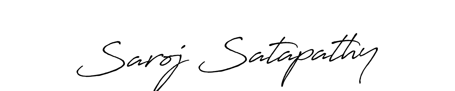 Saroj Satapathy stylish signature style. Best Handwritten Sign (Antro_Vectra_Bolder) for my name. Handwritten Signature Collection Ideas for my name Saroj Satapathy. Saroj Satapathy signature style 7 images and pictures png