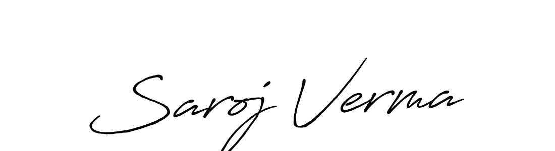 Design your own signature with our free online signature maker. With this signature software, you can create a handwritten (Antro_Vectra_Bolder) signature for name Saroj Verma. Saroj Verma signature style 7 images and pictures png