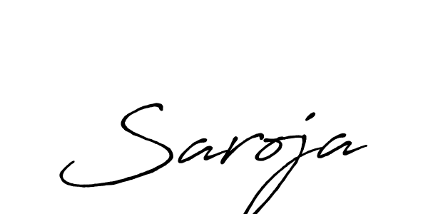 Saroja stylish signature style. Best Handwritten Sign (Antro_Vectra_Bolder) for my name. Handwritten Signature Collection Ideas for my name Saroja. Saroja signature style 7 images and pictures png